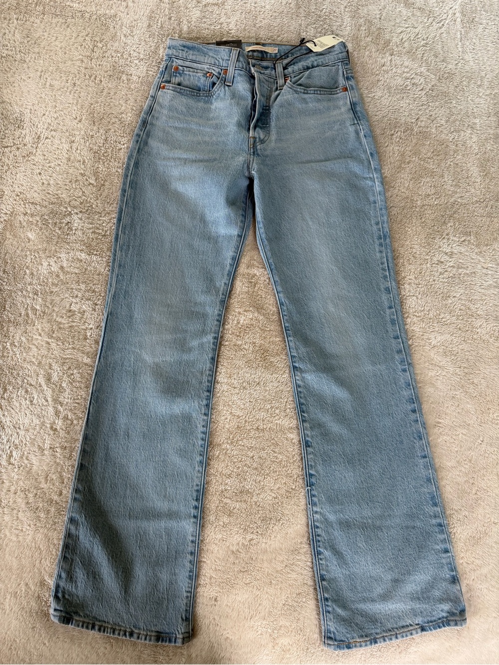 NWT Levi's Wedgie Bootcut Jeans in Blasted Stone Wash sz 27 x 32 - Picture 5 of 12